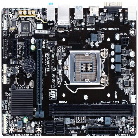 GIGABYTE GA-H110M-H (Rev. 2.0) DDR4 Intel Motherboard