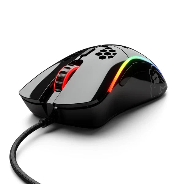 GLORIOUS Model D Wired Ergonomic Gaming Mouse ( GLO-MS-DW-MB ) ( 12000DPI / 6 Macro Buttons ) ( Glossy Black )