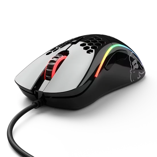 GLORIOUS Model D Wired Ergonomic Gaming Mouse ( GLO-MS-DW-MB ) ( 12000DPI / 6 Macro Buttons ) ( Glossy Black )