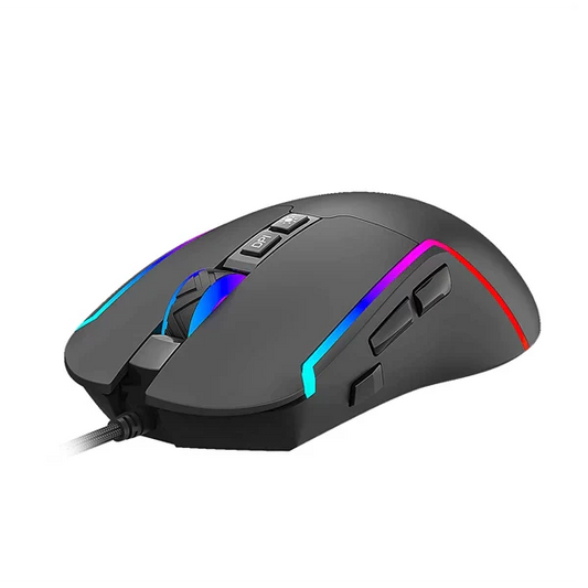 ANT ESPORTS GM330 Wired Ambidextrous RGB Gaming Mouse ( GM330-RGB-BLACK ) ( 12800DPI / 8 Macro Buttons ) ( Black )