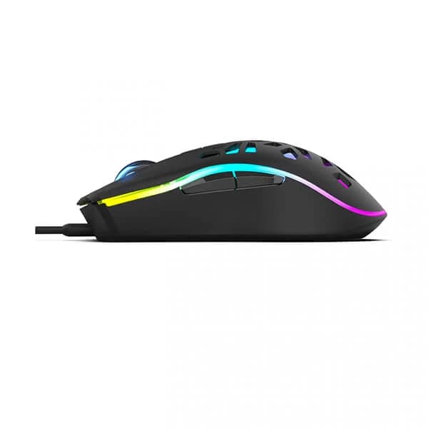 ANT ESPORTS GM80 Wired Ergonomic RGB Gaming Mouse ( GM80 ) ( 3600DPI / 7 Macro Buttons ) (Black )