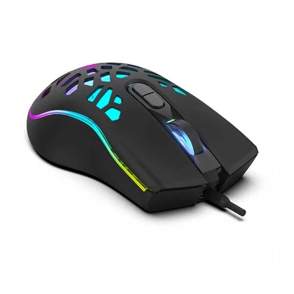 ANT ESPORTS GM80 Wired Ergonomic RGB Gaming Mouse ( GM80 ) ( 3600DPI / 7 Macro Buttons ) (Black )