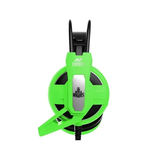 ANT ESPORTS H520W World of Warship License 3.5mm Wired Gaming Headphone ( Green ) ( PC / Playstation / Mobile / Xbox )