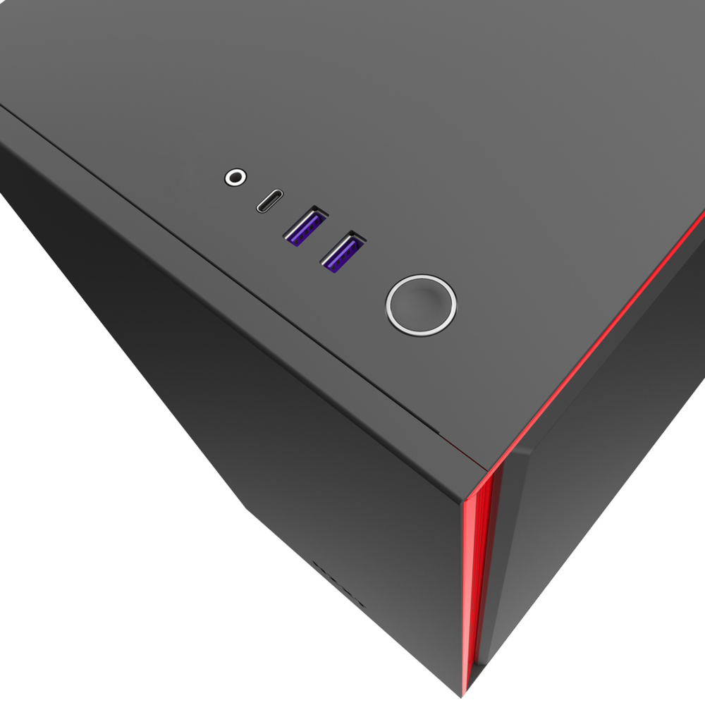 NZXT H710i ATX Mid Tower Cabinet With Tempered Glass And ARGB LED Strip (Black/Red)