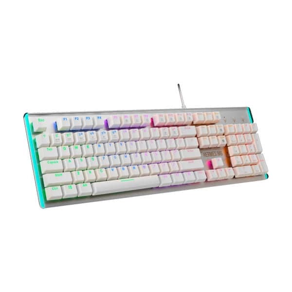 GAMDIAS Hermes M6 Full Size Mechanical Wired Gaming Keyboard ( White ) ( Cherry MX Blue Switch )