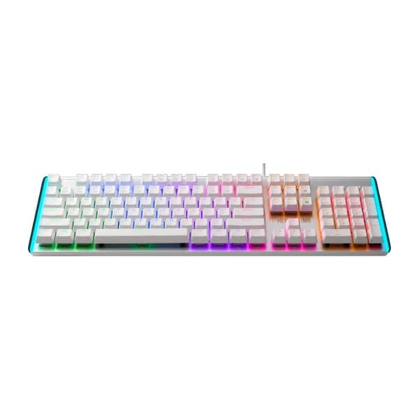 GAMDIAS Hermes M6 Full Size Mechanical Wired Gaming Keyboard ( White ) ( Cherry MX Blue Switch )