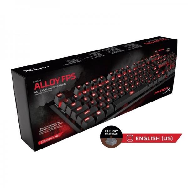 HYPERX Alloy FPS LED Full Size Mechanical Wired Gaming Keyboard ( Black ) ( Cherry MX Brown Switch )