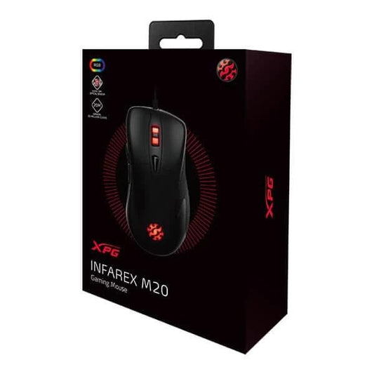 ADATA XPG Infarex M20 Wired Ergonomic RGB Gaming Mouse ( INFAREX-M20-RGB ) (5000/ 6 Macro Buttons) ( Black )