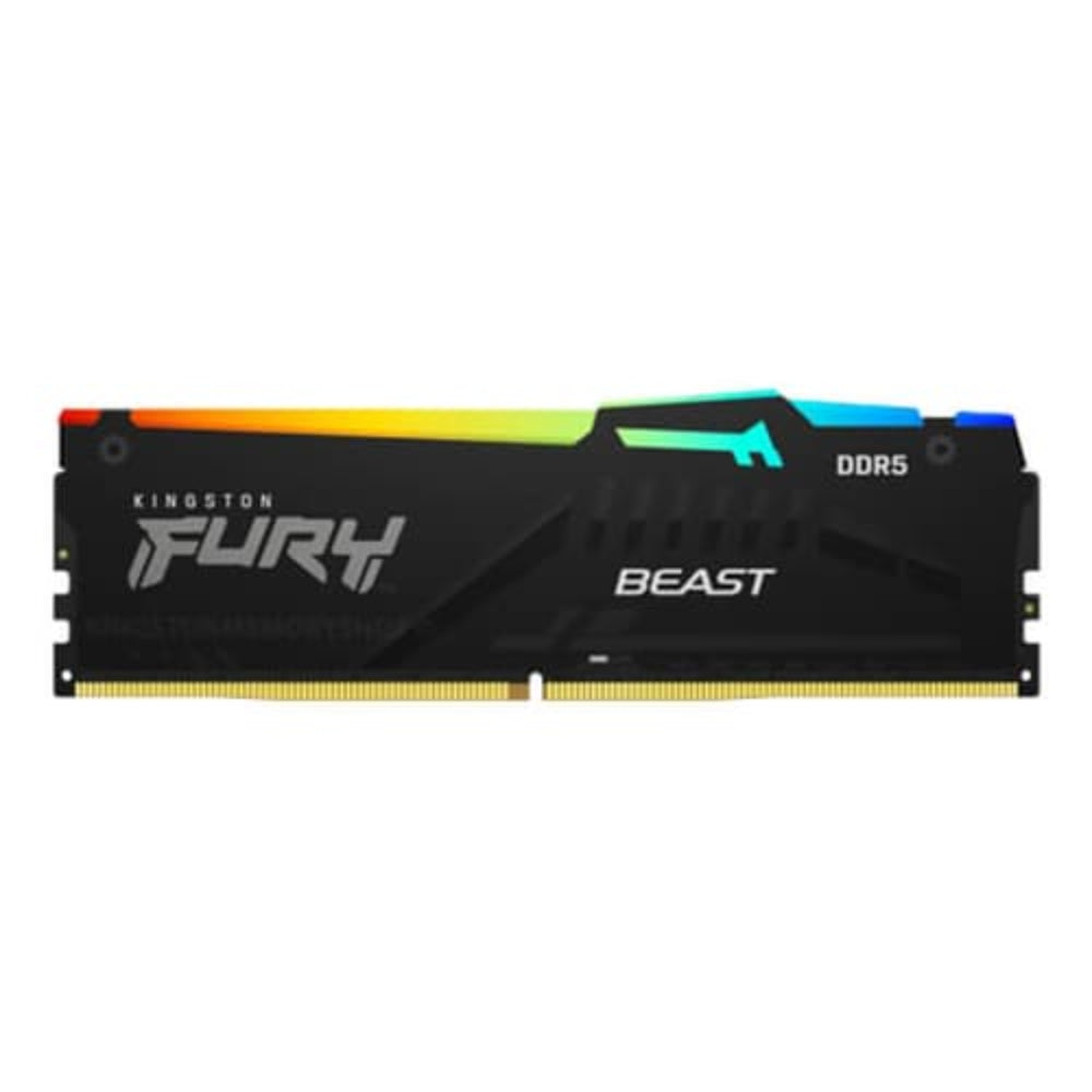 KINGSTON Fury Beast RGB 16GB ( 16GB x 1 ) DDR5 6000MHz RAM (Black) ( CL40 )