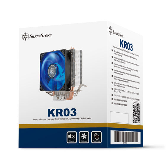 SILVERSTONE KR03 Single Tower CPU Air Cooler (Black)