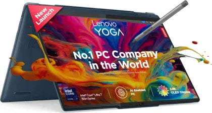 LENOVO YOGA 7 INTEL EVO CORE ULTRA 7 155H BUILT-IN AI 14 INCH(35.5CM) 2.8K OLED 400NITS 2-IN-1 LAPTOP (32GB/1TB SSD/WIN 11/OFFICE 21/DIGITAL PEN/FDH+IR CAMERA/TEAL/1.5KG), 83DJ008WIN