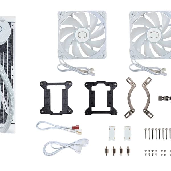 COOLER MASTER MasterLiquid 240L Core ARGB 240mm CPU Liquid Cooler (White)