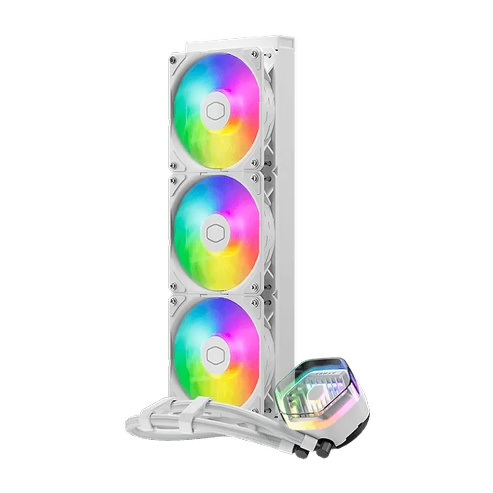 COOLER MASTER Master Liquid 360 Atmos ARGB 360mm CPU Liquid Cooler (White)