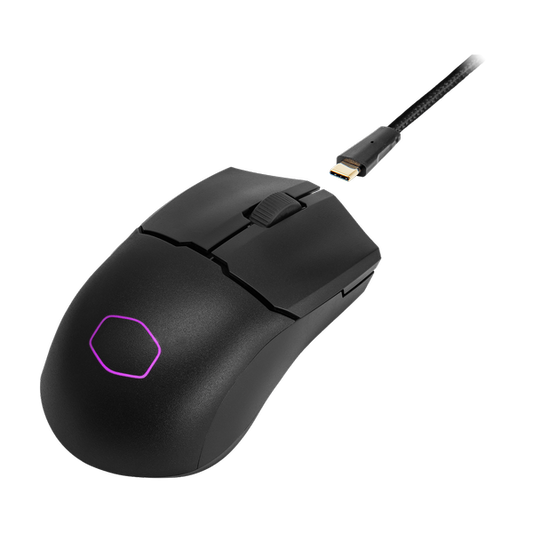 COOLER MASTER MM712 Wireless + Bluetooth Ambidextrous Gaming Mouse ( MM-712-WWOH1 ) ( 19000DPI / 6 Macro Buttons ) ( Black )