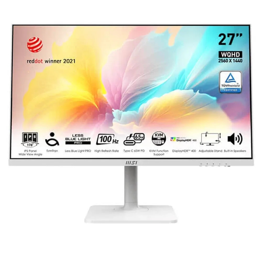 MSI Modern MD272QXPW 27 Inch QHD 100Hz IPS Panel 115%SRGB 1MS Business Monitor