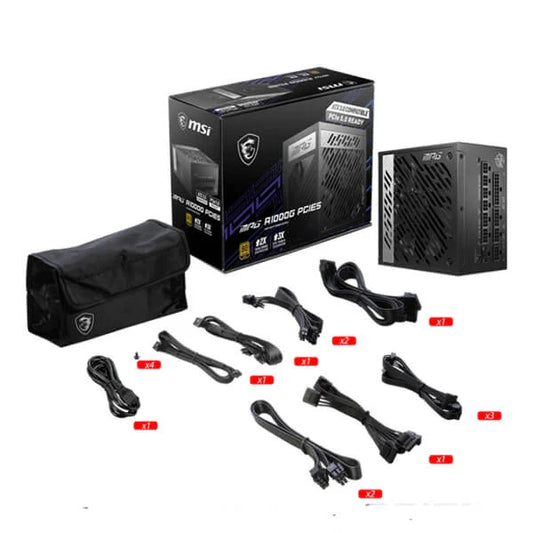 MSI MPG A1000G 1000W 80 + Gold ATX 3.0 Power Supply