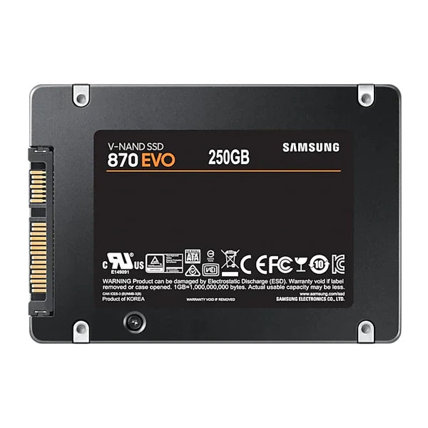 SAMSUNG 870 EVO 250GB 2.5 SATA SATA 3 Internal Solid State Drive (SSD)