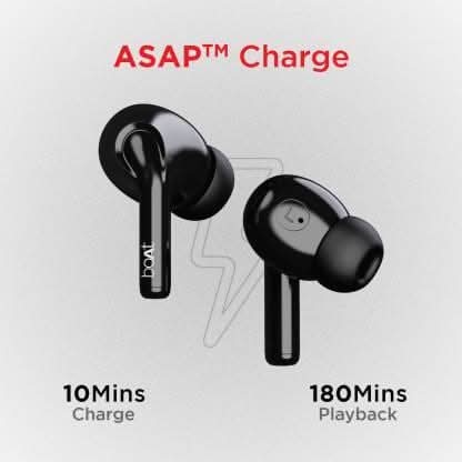 Boat Airdopes 161 TWS Bluetooth Earbuds Pebble Black