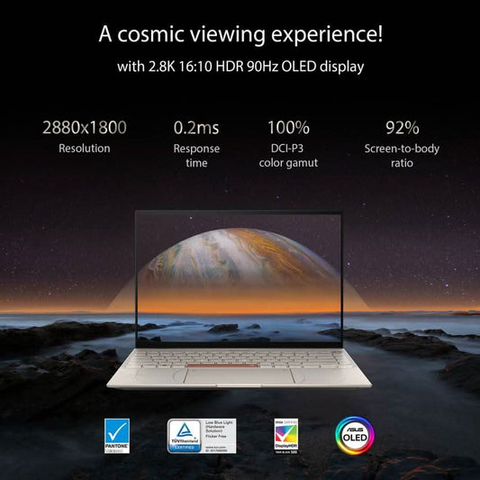 ASUS ZENBOOK 14X OLED SPACE EDITION TOUCHSCREEN INTEL H-SERIES INTEL CORE I5 12TH GEN 12500H - (16 GB/512 GB SSD/WINDOWS 11 HOME) UX5401ZAS-KN521WS THIN AND LIGHT LAPTOP (14 INCH, TITANIUM, 1.40 KG, WITH MS OFFICE)