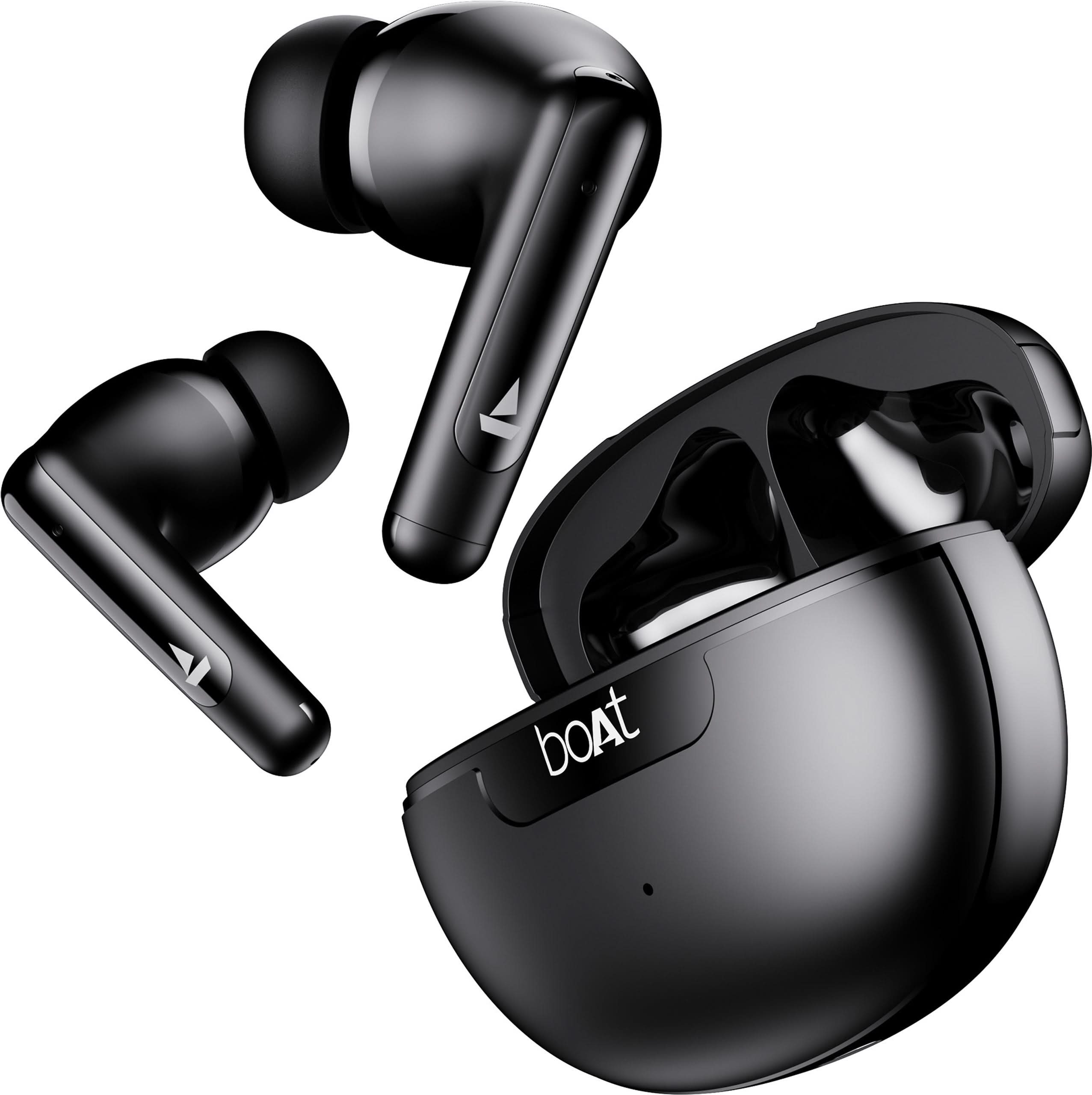 Boat Airdopes 161 ANC Active Noise Cancellation Bluetooth Earbuds (Black)