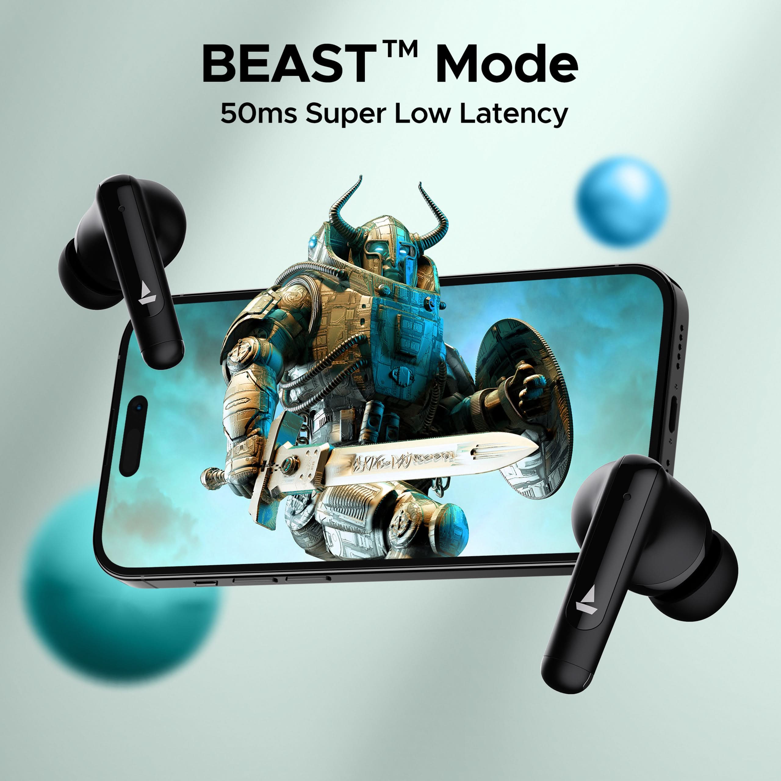 Boat Airdopes 161 ANC Active Noise Cancellation Bluetooth Earbuds (Black)