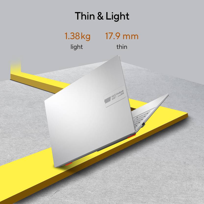 ASUS VIVOBOOK GO 14 AMD RYZEN 5 QUAD CORE 7520U - (16 GB/512 GB SSD/WINDOWS 11 HOME) E1404FA-NK541WS THIN AND LIGHT LAPTOP (14 INCH, COOL SILVER, 1.38 KG, WITH MS OFFICE)