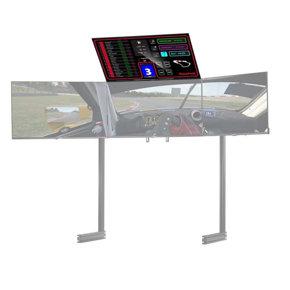 NEXT LEVEL RACING Elite Freestanding Overhead / Quad Monitor Stand Add On Black Edition NLR-038