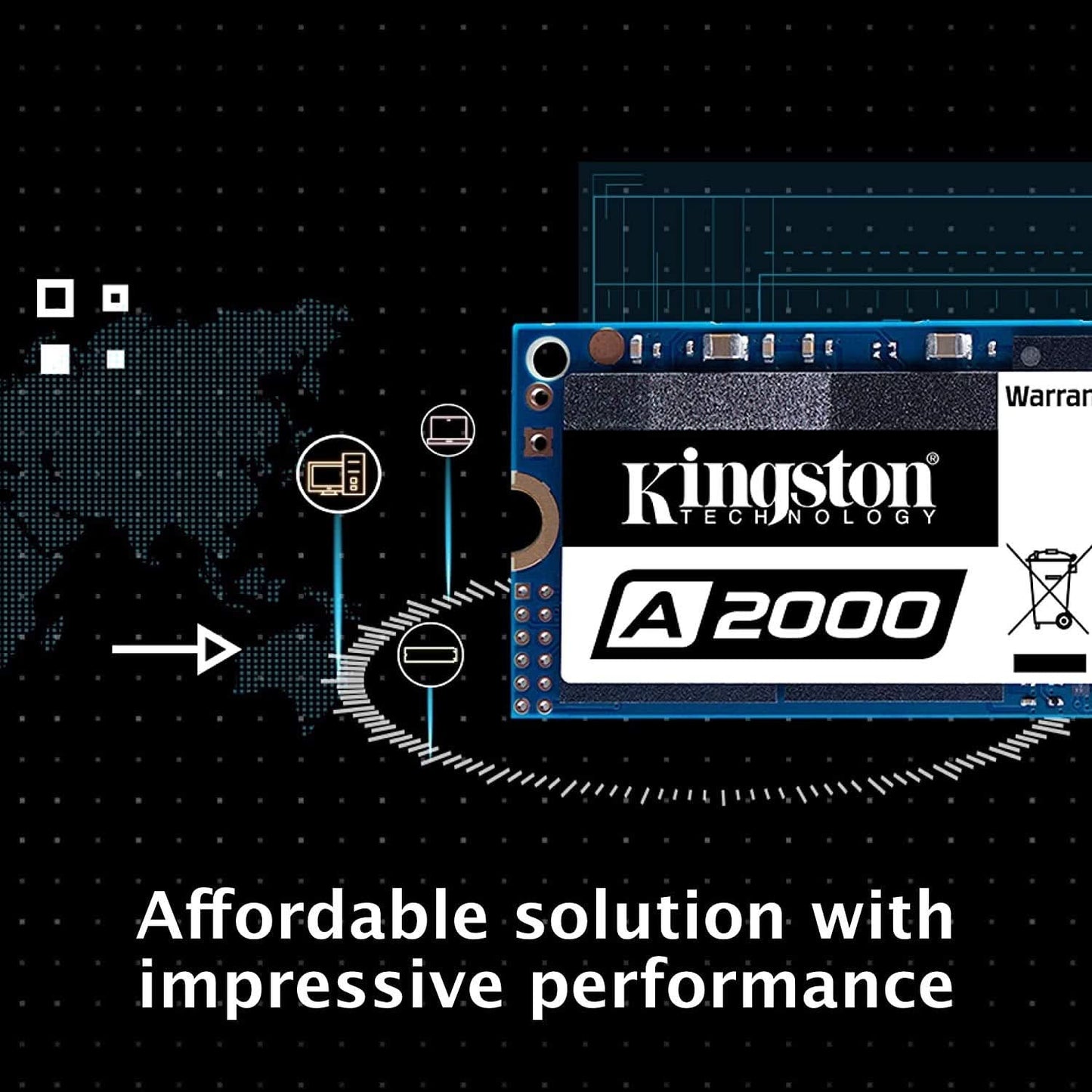 KINGSTON 500GB A2000 NVME M.2 SSD
