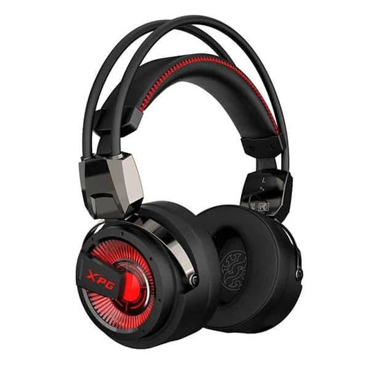 ADATA XPG Precog Red LED Wired 3.5MM / USB Gaming Headphone ( Black )