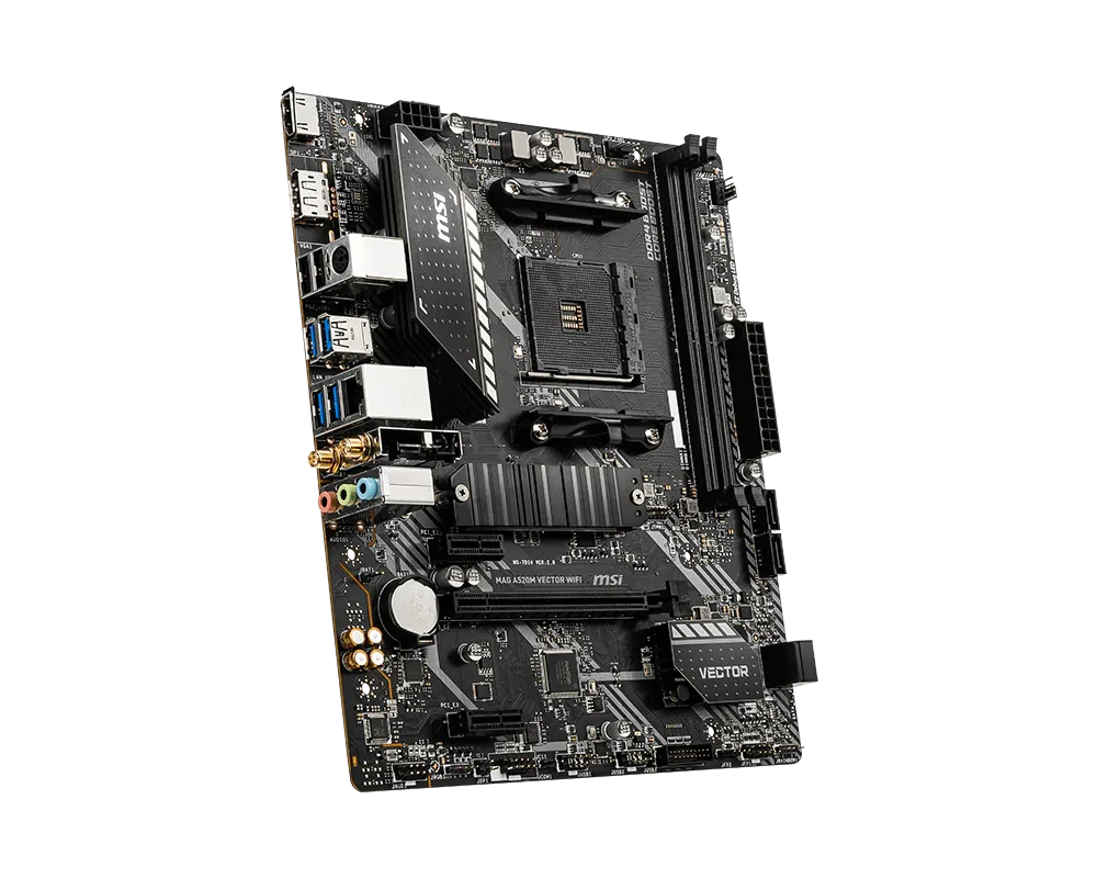 MSI MAG A520M Vector WiFi AM4 Micro ATX Motherboard