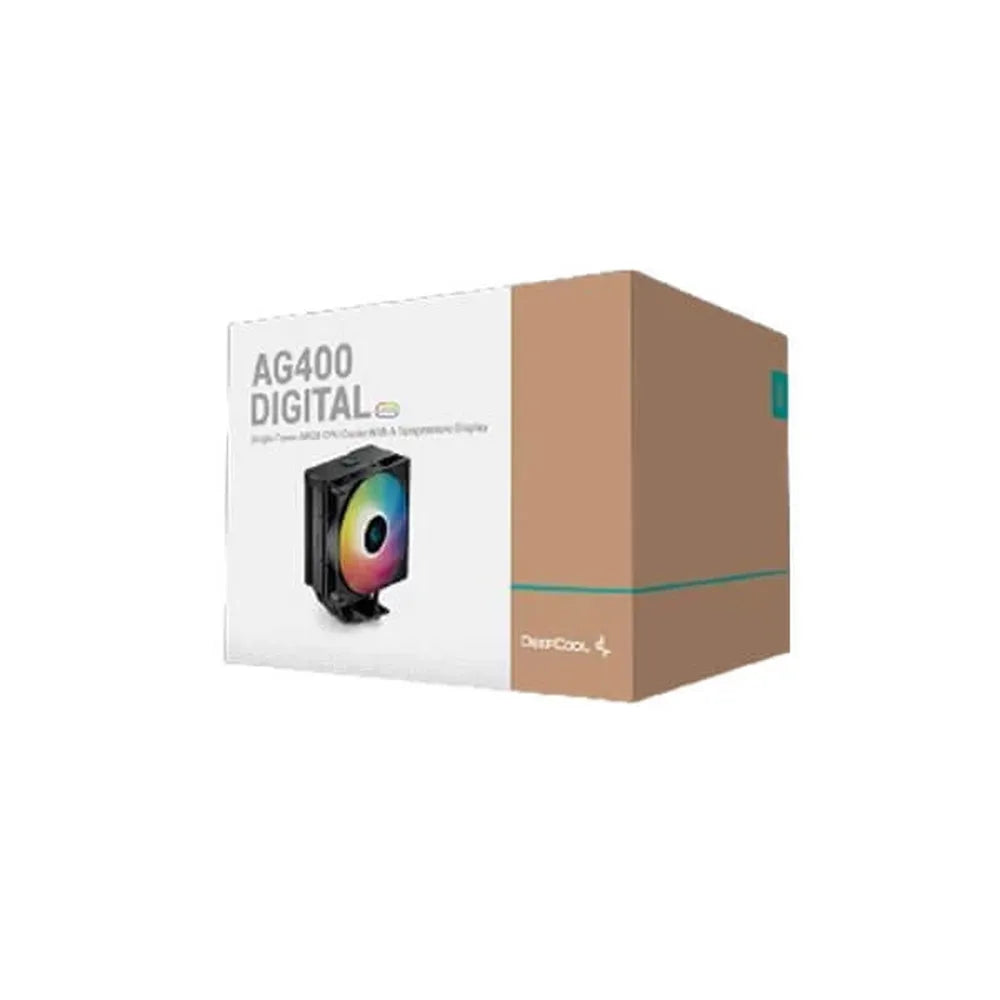 Deepcool AG400 Digital Black ARGB 120mm CPU Air Cooler (Black)