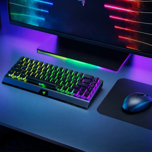 RAZER BlackWidow V3 Mini HyperSpeed Phantom Edition 65% RGB Mechanical Wireless Gaming Keyboard ( Green Switch )