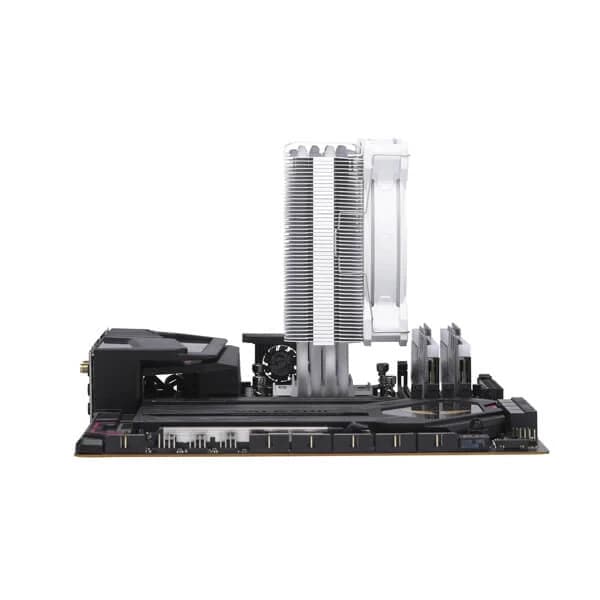 COOLER MASTER Hyper 212 Halo ARGB Single Tower CPU Air Cooler (White)