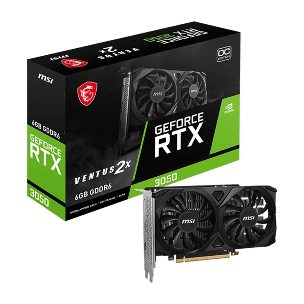 MSI GeForce RTX 3050 Ventus 2X OC 6GB Nvidia Graphic Card