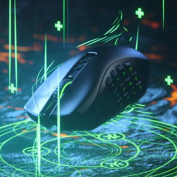 RAZER Naga Pro Wireless Ergonomic Gaming Mouse ( RZ01-03420100-R3A1 ) ( 20000DPI / 20 Macro Button ) ( Black )
