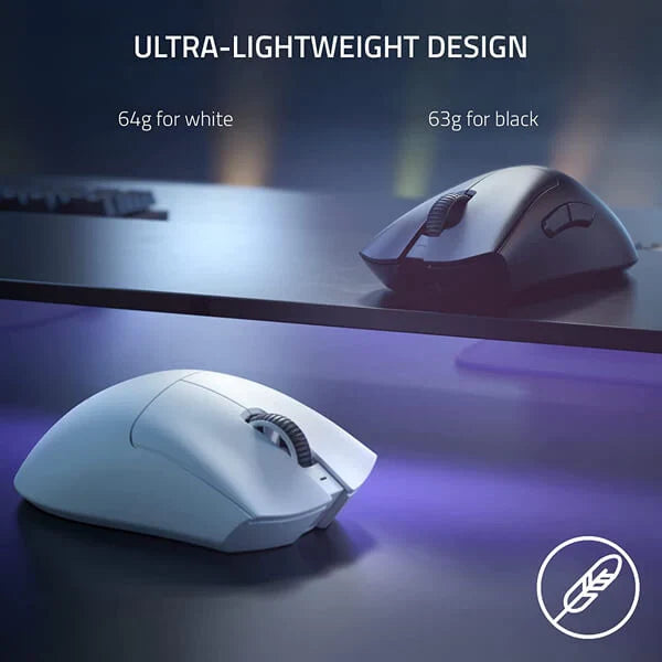 RAZER DeathAdder V3 Pro Wireless Ergonomic Gaming Mouse ( RZ01-04630200-R3A1 ) ( 30000DPI / 5 Macro Button ) ( White )