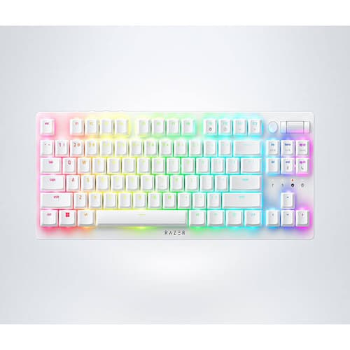 RAZER DEATHSTALKER V2 PRO TENKEYLESS - WIRELESS LOW PROFILE OPTICAL GAMING KEYBOARD (LINEAR RED SWITCH) - WHITE RZ03-04373500-R3M1