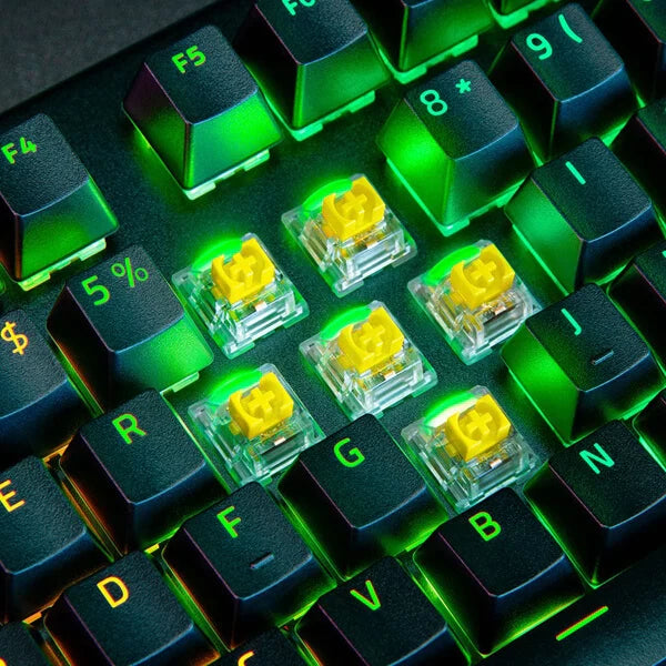 RAZER BlackWidow V4 Pro RGB Full Size Wired Gaming Keyboard (Linear Yellow Switch)
