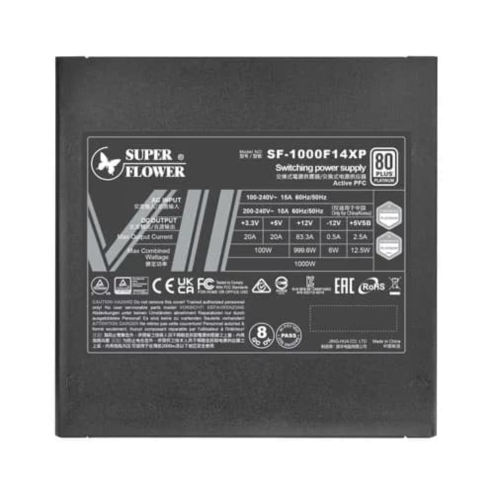 SUPER FLOWER Leadex VII 1000W 80+ Platinum Pro Fully Modular ATX 3.1 Power Supply ( 1000W ) ( Black )