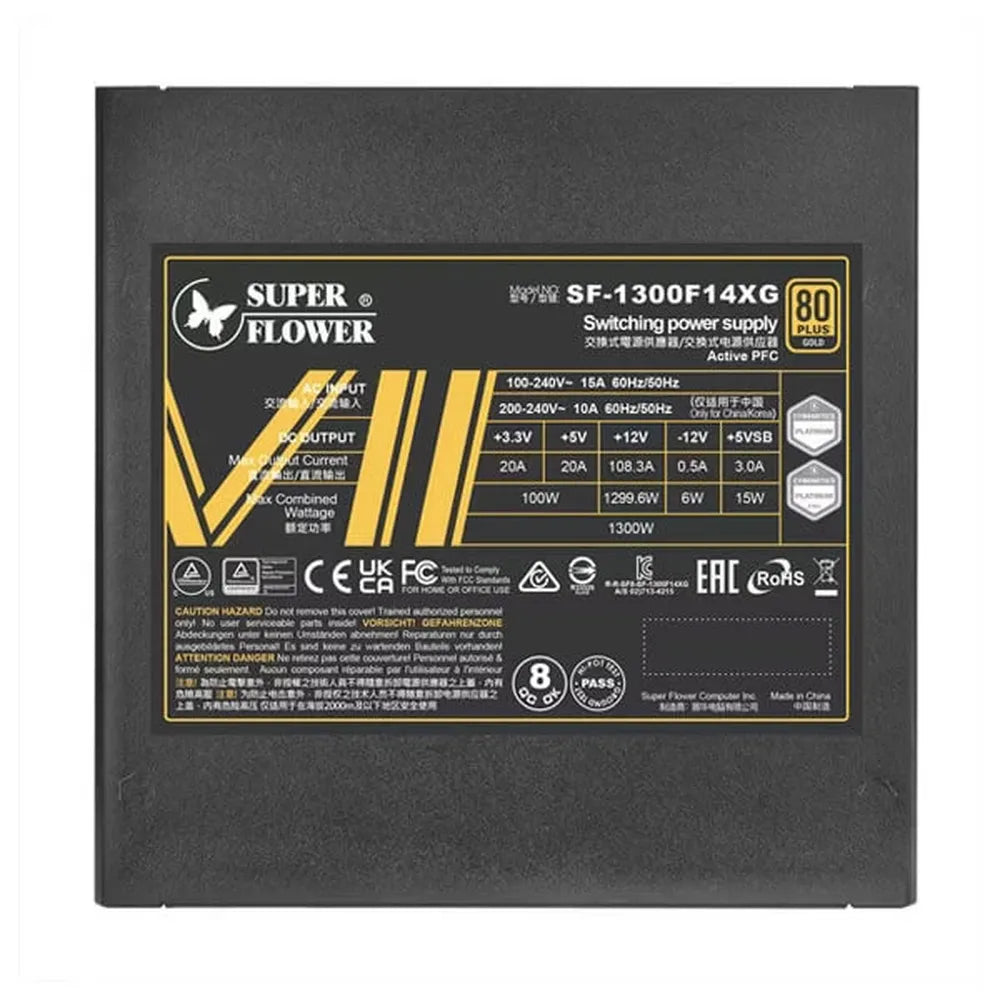 SUPER FLOWER Leadex VII 1300 80 Plus Gold Fully Modular Power Supply (1300 W)