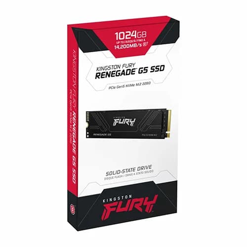 KINGSTON FURY RENEGADE G5 1TB | PCIE 5.0X4 M.2 2280 | SEQ. READ SPEEDS UP TO 14,200MB/S | 5 YEAR WARRANTY | SFYR2S/1T0