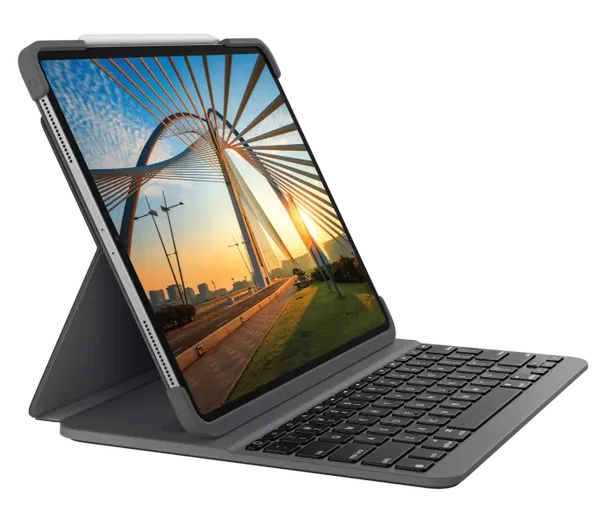 LOGITECH Slim Folio for iPad Pro 12.9 inch Bluetooth Tablet Keyboard (Black)