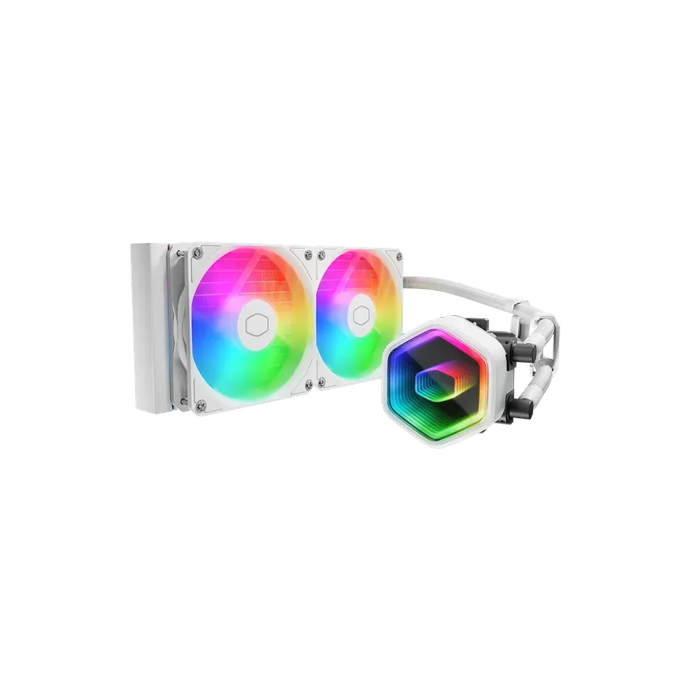 COOLER MASTER MasterLiquid Core ll 240 ARGB 240mm CPU Liquid Cooler ( White ) ( Core 2 )
