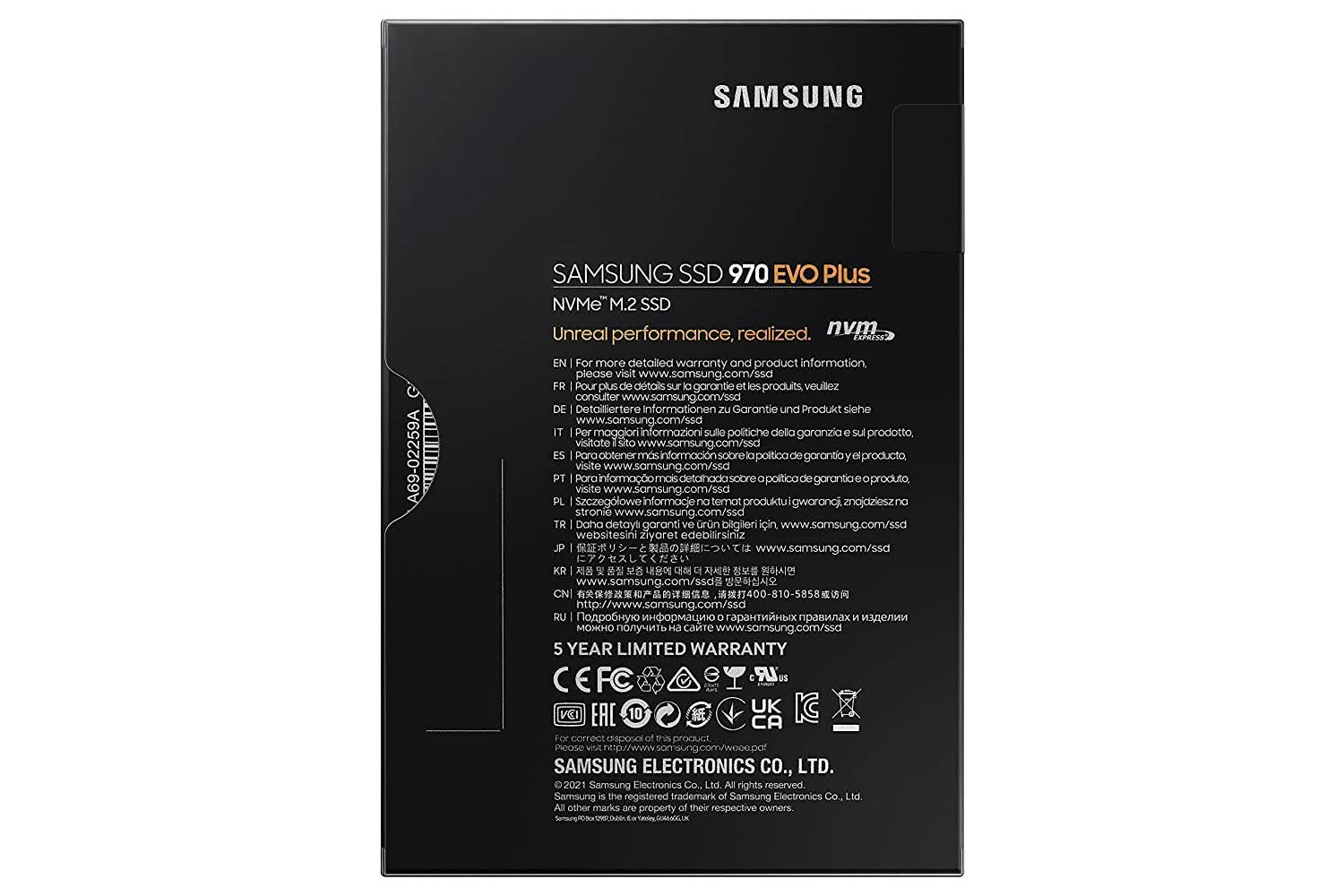 SAMSUNG 970 EVO PLUS 500 GB NVME M.2 INTERNAL SSD