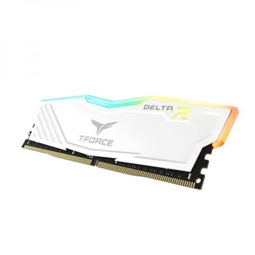 TEAMGROUP T-FORCE DESKTOP RAM DELTA RGB 8GB (8GBX1) DDR4 3200MHZ (WHITE)