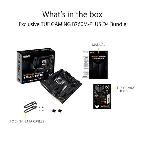 ASUS TUF Gaming B760M-Plus D4 Intel Motherboard