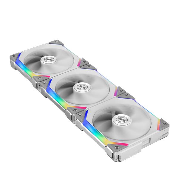 LIAN LI Uni Fan SL120 120mm ARGB Cabinet Fan (White) (Triple Pack)