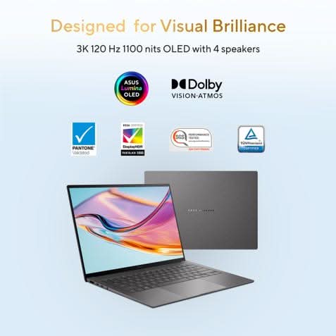 ASUS Zenbook S 14, Intel AI Powered Laptop, Intel Core Ultra 7 355, 16GB, 512GB, Intel Graphics, 35.56 cm (14) OLED Touch 3K, Windows 11 Home, Office Home 2024 + M365 Basic (1 Year Validity) UX5406AA-SU361WS