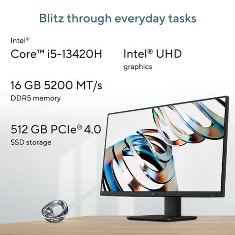 ASUS AIO, All In One PC, Intel Core i5-13420H (16GB/512GB/Intel UHD Graphics/60.45 cms (23.8) FHD/Windows 11 Home/Office Home 2024 + M365 Basic (1 Year Validity) V440VA-KBPC043WS