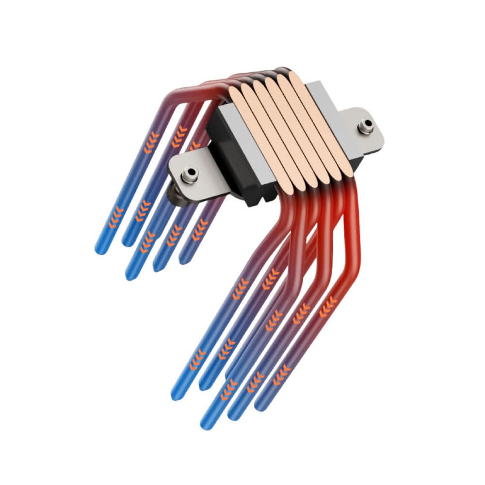 Ant Esports V6 Digital ARGB Air CPU Cooler - Black